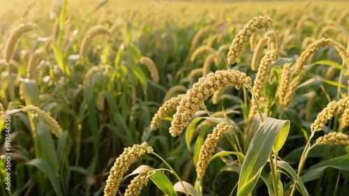 The golden millet crop has had a bountiful harvest