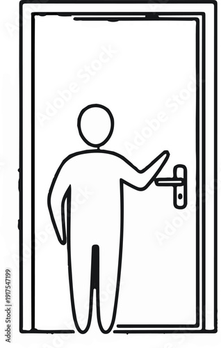 Person reaching for a doorknob