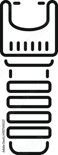 Stun gun line drawing symbolizing personal protection and non lethal defense