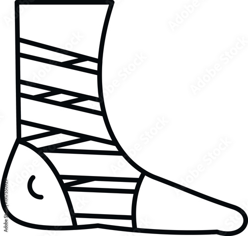 Bandaged ankle icon indicating injury recovery or support