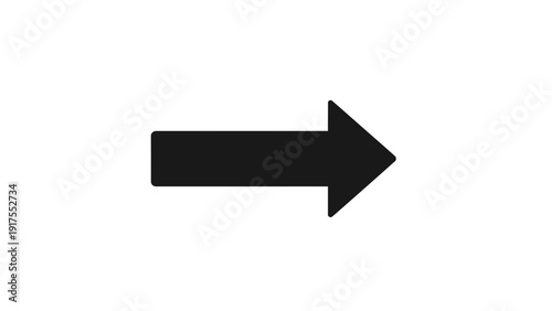 Black Arrow Symbol Pointing Right Direction.