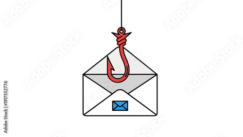 Fishing Hook Inside Envelope Luring Victim.