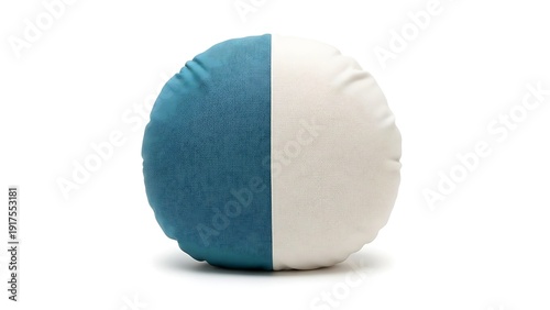 Modern blue and white fabric sphere for interior design