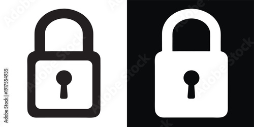 Lock icon collection, security icon, Flat security symbol. Vector illustration.