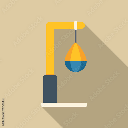 Speed bag on stand for vigorous boxing and fitness exercise