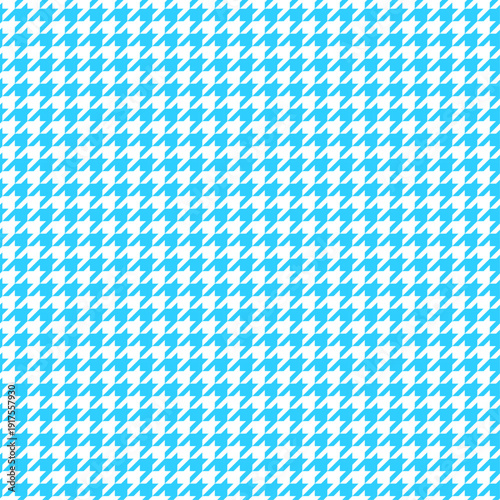 Seamless houndstooth pattern in light blue, fresh geometric repeat background