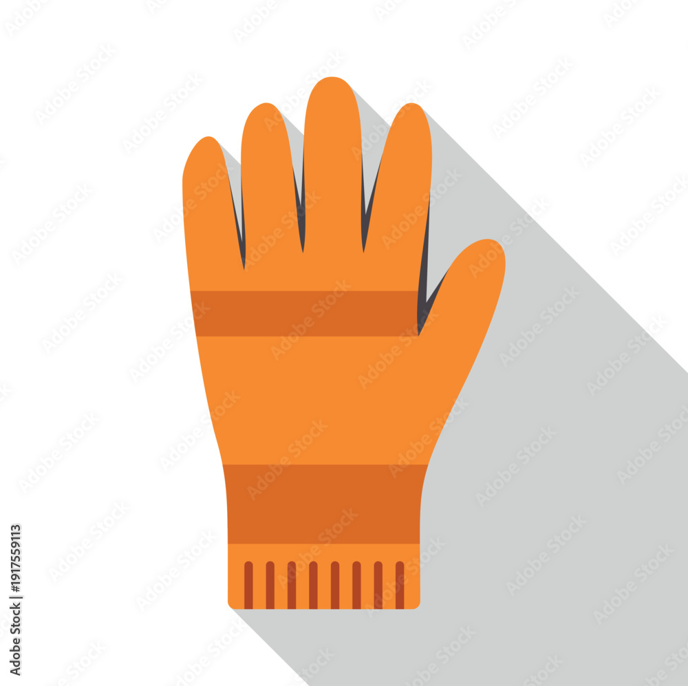 Obraz premium Orange striped glove providing warmth and protection during cold weather