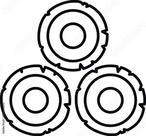 Wood logs stacked, illustrating forestry, lumber, and firewood concepts