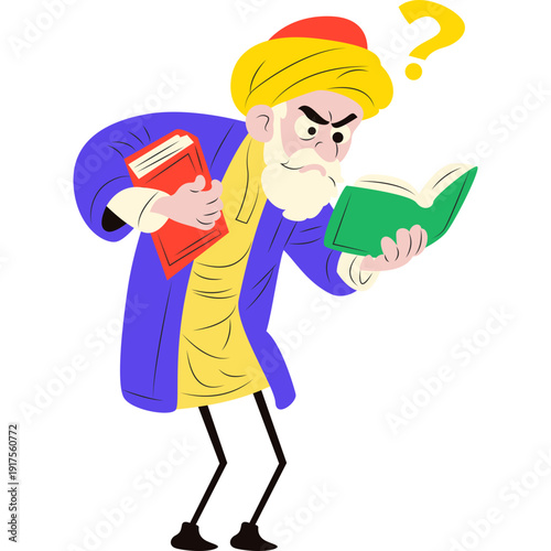 Al-Ghazali closing one book and opening another in doubt