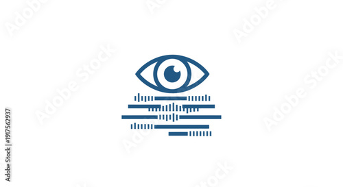 Blue Eye Graphic with Data Bars.