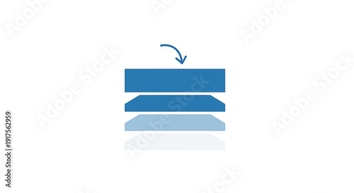 Blue Rectangular Blocks with Checkmark Above.
