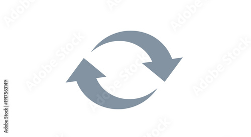 Gray Circular Arrows Refresh Symbol Icon.