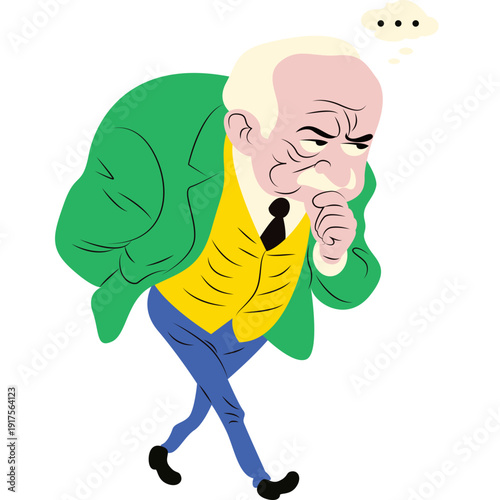 Martin Heidegger walking through forest trails thoughtfully