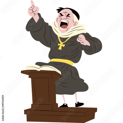 Meister Eckhart preaching mystical ideas passionately