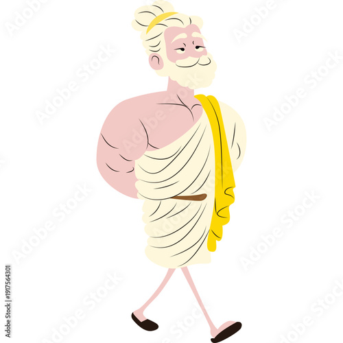 Pyrrho walking calmly through chaos unfazed