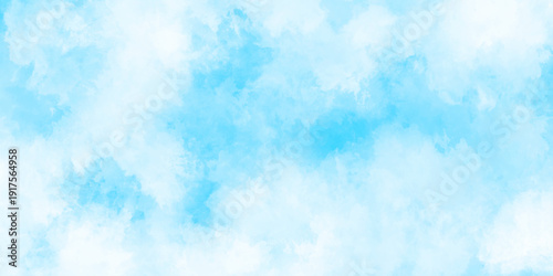 Abstract grunge sky blue soft painted watercolor paint splash. inspiring views of fluffy clouds blue sky background. cloudy blue sky various natural clouds and smoke. morning cloud in the sky.