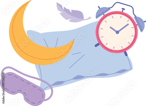 Healthy sleep color icon. Wellness relaxation tools