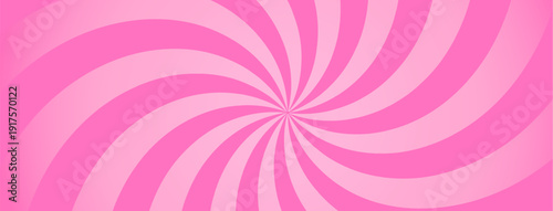 Spiral Candy Background with ice cream pink whirlpool. Comic Twist Psychedelic Bg Wavy Lines. Carnival Platful Backdrop with Circular Sun Rays. Abstract Whirlpool Pattern for Birthday Flyer, Poster.