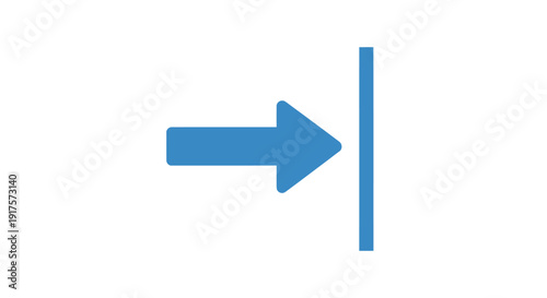 Blue Arrow Pointing to Right Border.