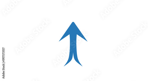 Blue Arrow Pointing Upward Direction Sign.
