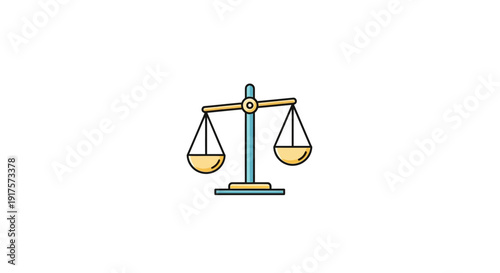 Balance scales with two bowls.