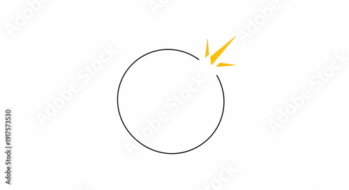 Black Circle with Yellow Arrow Pointer.