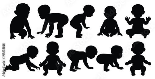 baby crawling sitting laying playing and standing