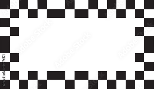Black and white checkered line seamless pattern repeating banners of racing flag stripe speed texture