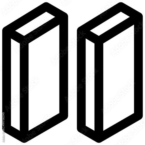 Planks. Editable stroke vector icon.