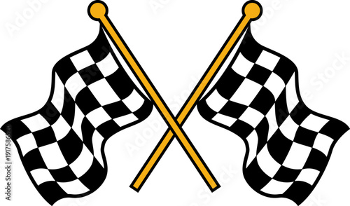 Crossed checkered racing flags, racing flag, finish crossed, start, car racing, sport, automotive