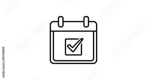 Calendar icon with a check mark representing planning and task management