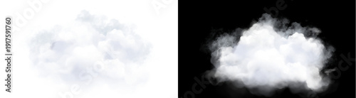 Canvas Print PNG image of Realistic white cumulus cloud formation with ethereal wisps perfect