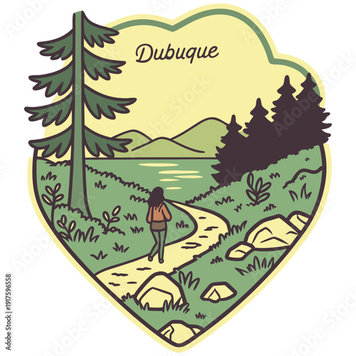 Hiking in Dubuque Iowa Landscape with Forest Trails and River Bluffs