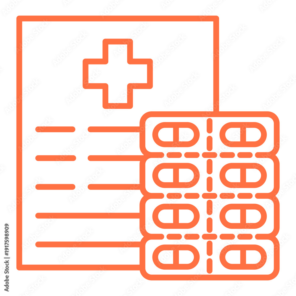 Fototapeta premium Prescription Icon