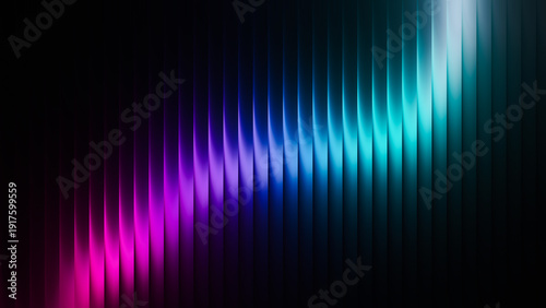 Cuadro en lienzo Abstract colorful vertical lines gradient transitioning from purple to blue