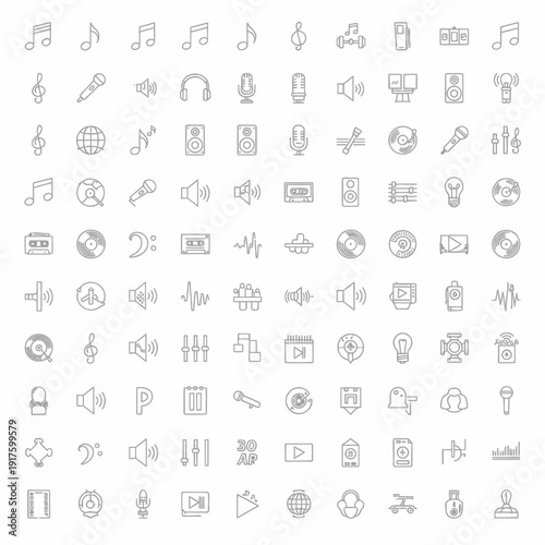 Music and Sound Icons Collection - Vector Graphics