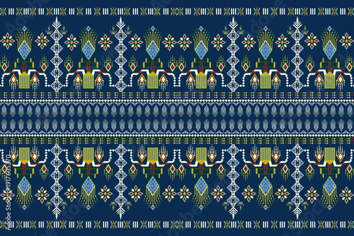 Vintage Geometric Abstract Ethnic Pattern.