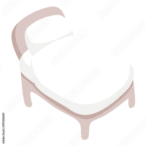 Illustration Bed Cartoon Furniture Simple Sleeping Graphic Bedroom