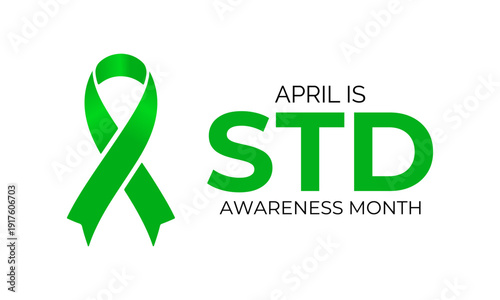 Vector graphic of Flat vector illustration highlighting sexually transmitted diseases awareness with shield, heart, and healthcare icons in a professional layout.