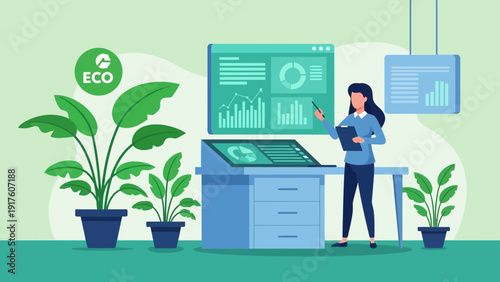 EcoFriendly Business Analysis with Data Visualization and Green Initiatives.