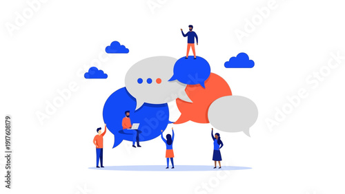 Collaborative Discussion Among Diverse Individuals Interaction Teamwork Communication Clouds Speech