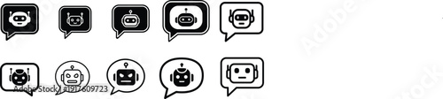 Robot Chat speech bubbles technology communication