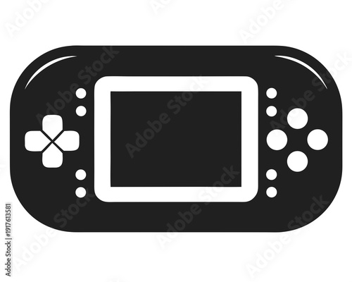 silhouette of a Handheld Console vector illustration isolated on white background
