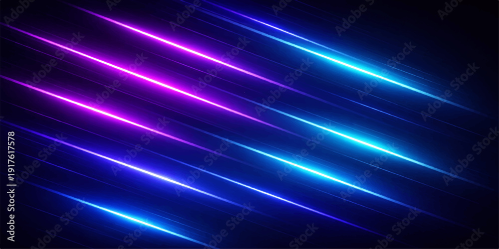 Obraz premium Abstract blue glowing starry light background