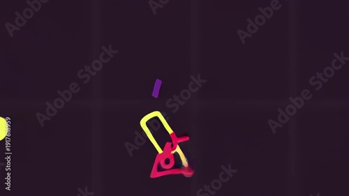 Colorful Shapes and Objects Falling Slowly.