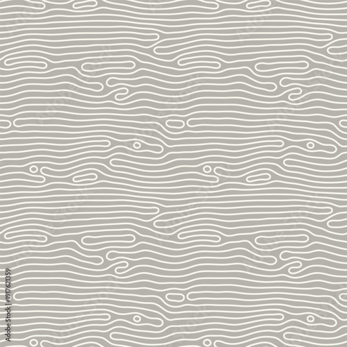 Vector seamless pattern. Modern spotted texture. Repeating abstract dotted background. Graphic beige wavy stripes. Can be used as a swatch in Illustrator.	
