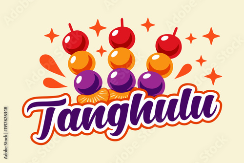 Tanghulu logo vector illustration design letter