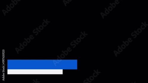 Clean Corporate Blue and White Lower Third Banner with Sliding Animation Alpha Channel 4K
