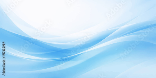 Abstract blue wave background featuring a flowing motion of smooth lines and light curves for a modern vector art wallpaper design
