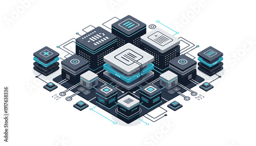 Central Processing Unit CPU Microchip Circuit Board Technology.